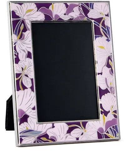 Shanghai Tang Ginger Flower Photo Frame In Purple