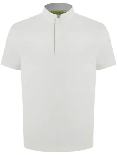 Shanghai Tang Logo-embroidered Polo Shirt In White