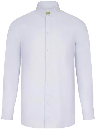 Shanghai Tang Logo-embroidered Poplin Shirt In White