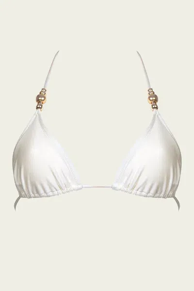 Shani Shemer Charlotte Bikini Top In Cream In White