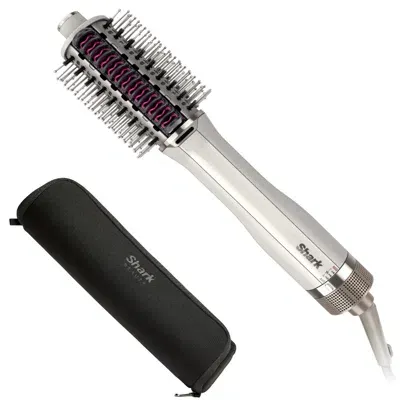 Shark Beauty Smoothstyle Hot Brush And Smoothing Comb With Storage Bag In White