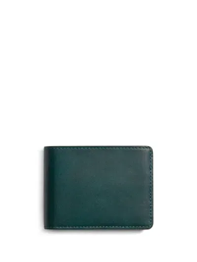 Shinola Leather Wallet In Green