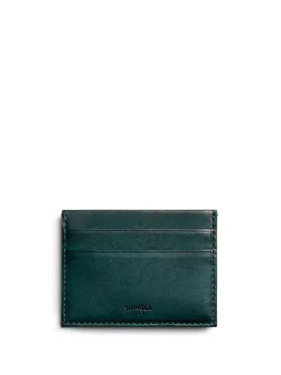 Shinola Logo-debossed Cardholder In Green