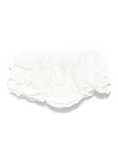 Shushu-tong Floral-appliqué Collar In White