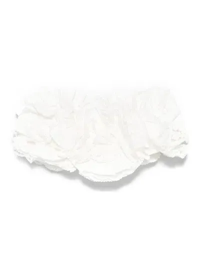 Shushu-tong Floral-appliqué Collar In White