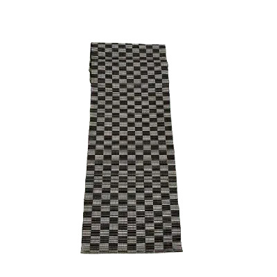 Siafu Home Handloomed Checkered Table Runner In Black