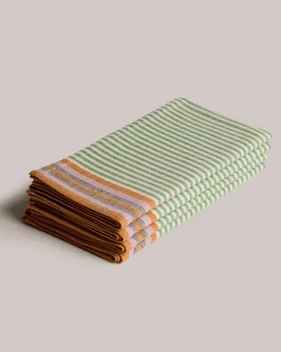 Siafu Home Handwoven Maua Napkins In Green