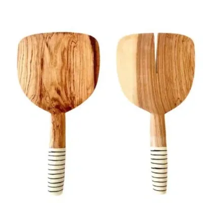 Siafu Home Punda Milia Serving Spoons In Natural