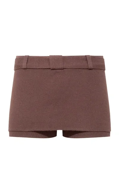 Siedres Jasmy Belted Mini Skort In Brown