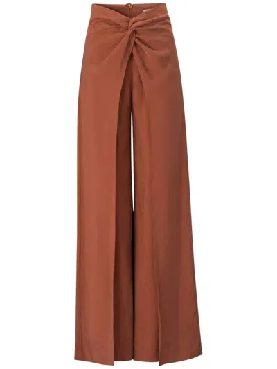 Silvia Tcherassi Canturipe Trousers In Brown