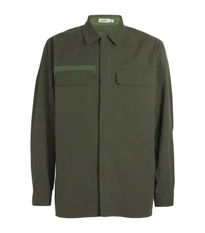 Simkhai Contrast-pocket Utility Shirt In Green