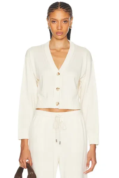 Simkhai Cashmere Cropped Cardigan In Ivory