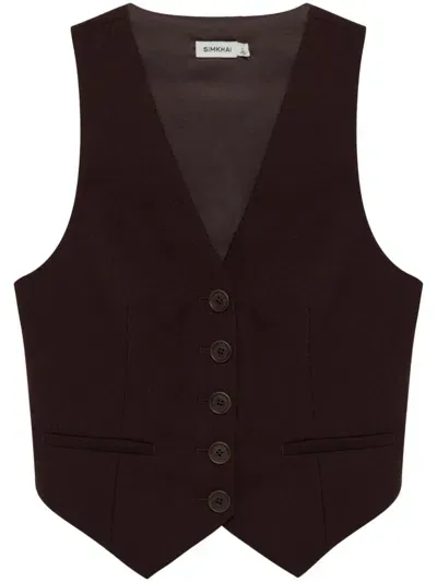 Simkhai Deb Vest In Brown