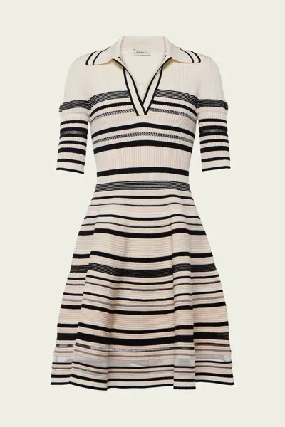 Simkhai Dessie Mini Dress In Black Stripe In Multi