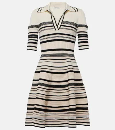 Simkhai Dessie Striped Knitted Minidress In White