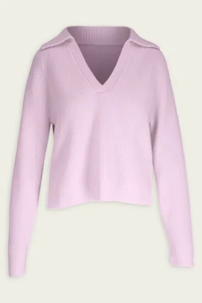 Simkhai Lopez Polo Sweater In Sakura In Purple