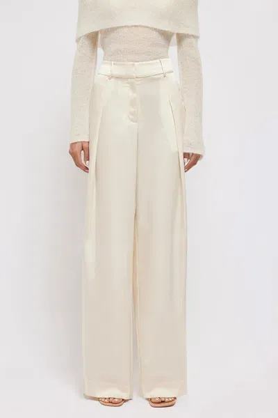 Simkhai Mercer Pleated Pant In Ecru In Neutral