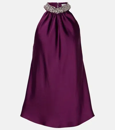 Simkhai Navi Satin Top In Purple