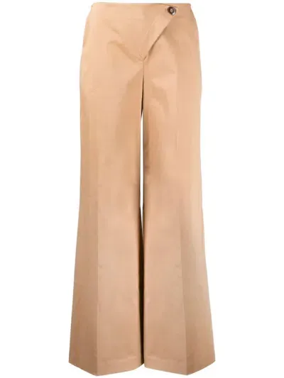 Simkhai Rory Off-centre Button Trousers In Brown