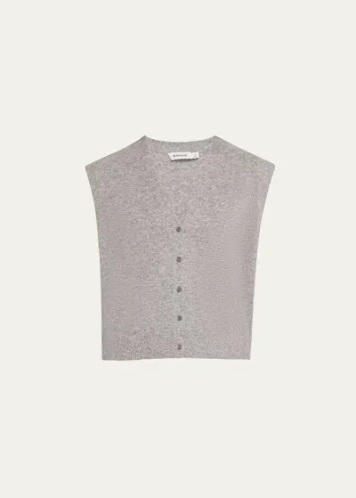 Simkhai Rozzi Cashmere Sweater Vest In Nickel Melange