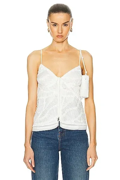 Simkhai Wilde Button Down Cami Top In White