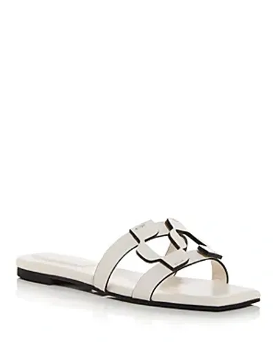 Simkhai Women's Monogram Slide Sandals In Ivory