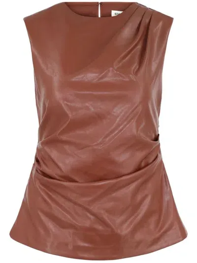 Simkhai Wynter Draped Top In Brown