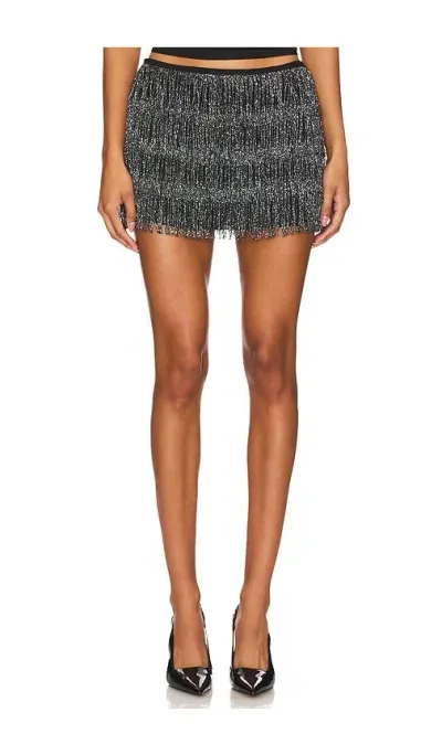 Simon Miller River Fringe Skirt In Black