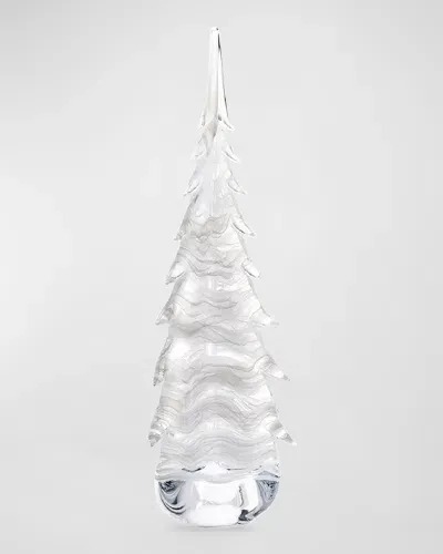 Simon Pearce Snowdrift Evergreen Glass Tree, 26" In Clear