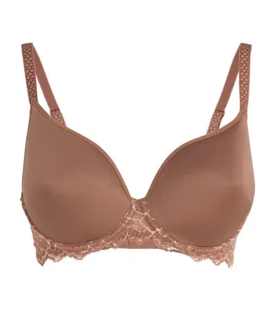 Simone Perele Spacer Plunge Caresse Bra In Brown