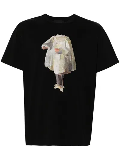 Simone Rocha Headlessly Wishful-print Cotton T-shirt In Black