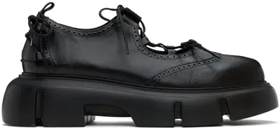 Simone Rocha Black Plartform Ghillie Brogues