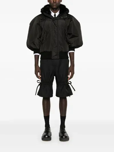 Simone Rocha Hooded Padded Jacket In Black