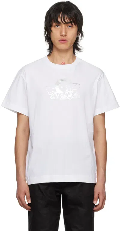 Simone Rocha White Angel T-shirt In White/silver