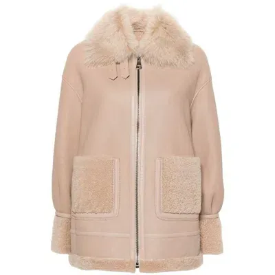 Simonetta Ravizza Leather Outerwears In Beige