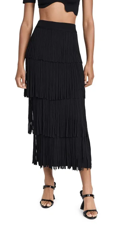 Simonmiller Za Za Knit Fringe Skirt Black