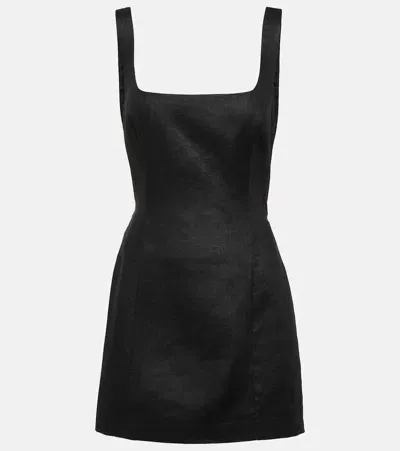 Sir Iris Linen Minidress In Black