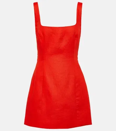 Sir Iris Linen Minidress In Red