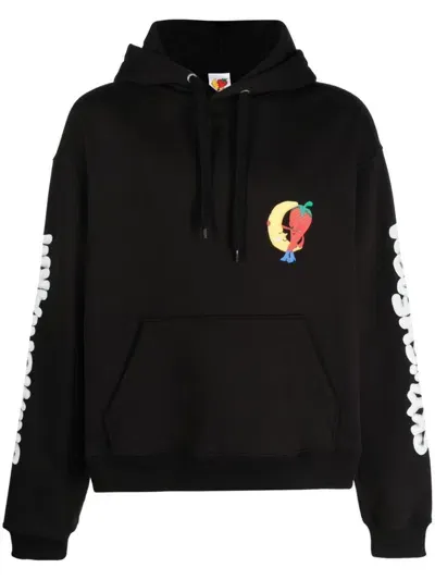 Sky High Farm Logo Cotton Hoodie In Black