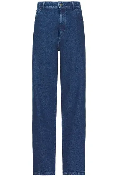 Sky High Farm Workwear Perennial Logo Denim Pants In Blue