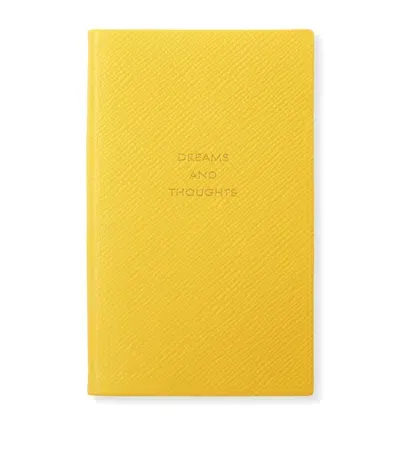 Smythson Dreams And Thoughts Panama Notebook In Yellow