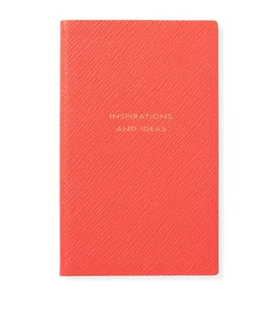 Smythson Inspirations And Ideas Panama Notebook In Red