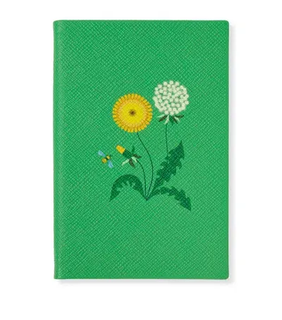 Smythson Panama Chelsea Garden Collection Notebook In Green