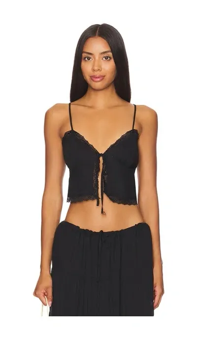 Sndys Ophelia Tie Up Top In Black