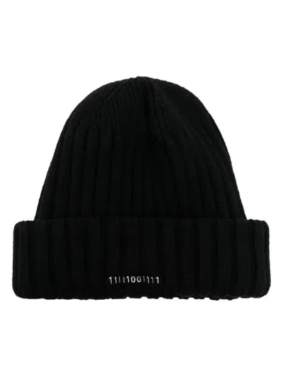 Société Anonyme Embroidered-logo Beanie Hat In Black