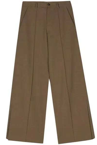 Société Anonyme Open Marl High Waist Trousers In Brown