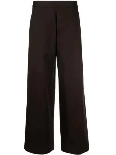 Société Anonyme Wide-leg Cotton Trousers In Brown