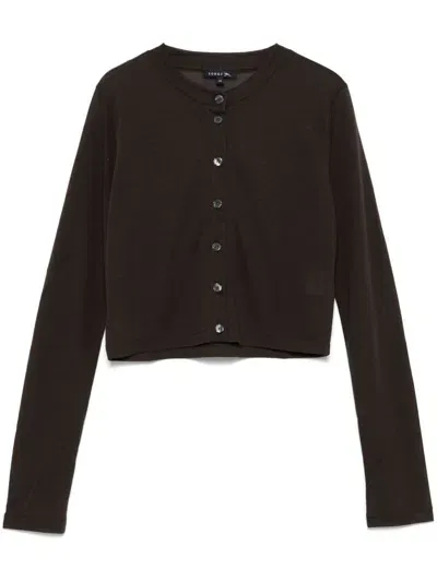 Soeur Cropped Shirt In Brown