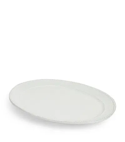 Soho Home Hillcrest Oval Serving Platter In White