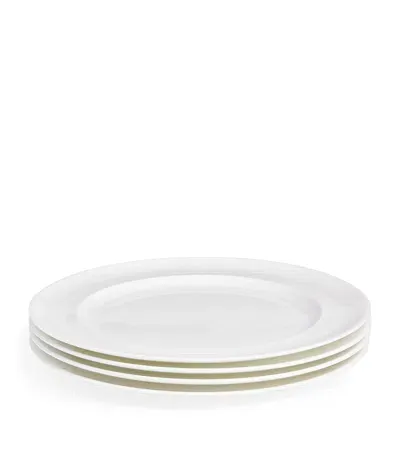 Soho Home Set Of 4 Bone China Dinner Plates In White